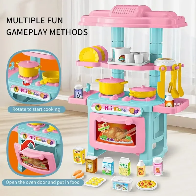 Kids Outdoor Kitchen Accessories - Set Mainan Meja Dapur Mini DIY,