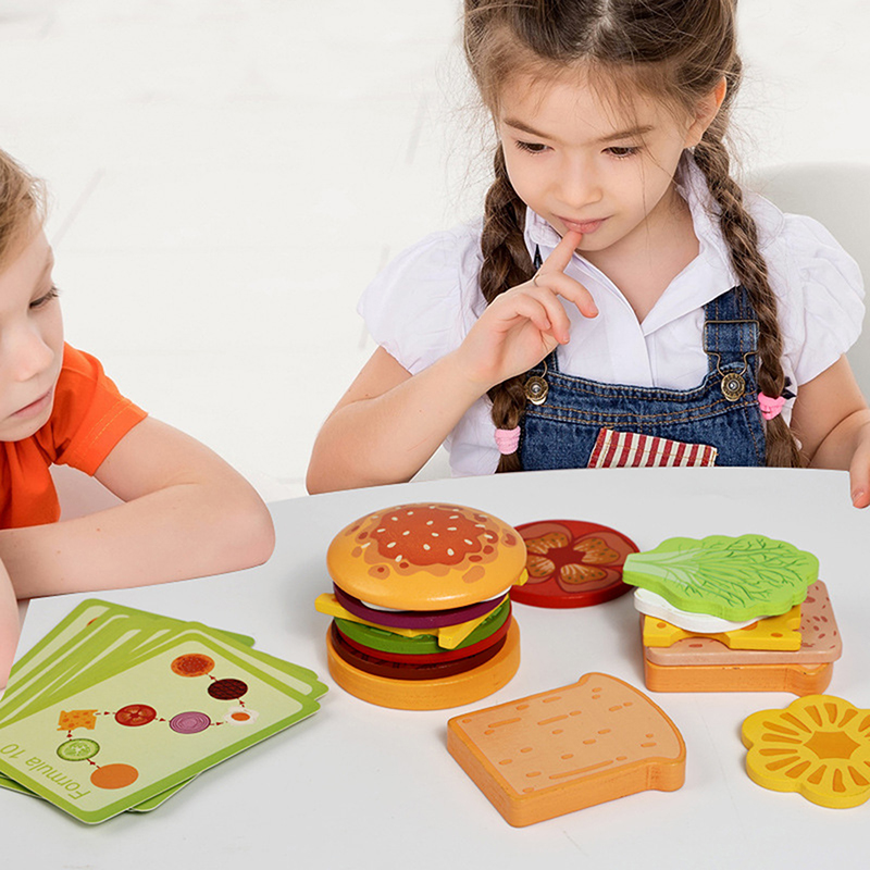 ·Mainan Susun Sandwich Hamburg - Kids Outdoor Kitchen Accessories ulasan dan harga