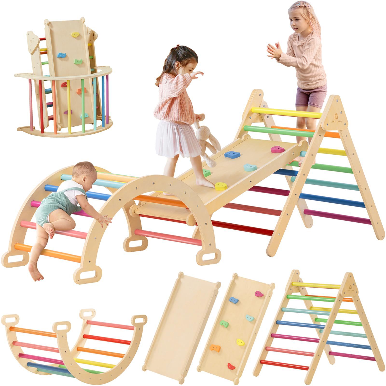 Rangka Panjat Kayu Solid Serba - Kids Outdoor Climbing Frame ulasan dan harga